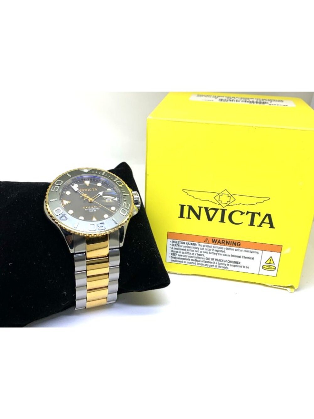 Invicta Mens Watch 22855 Grand Diver Swiss Automatic Gray Dial 2-Tone Steel 48mm - Picture 3 of 15